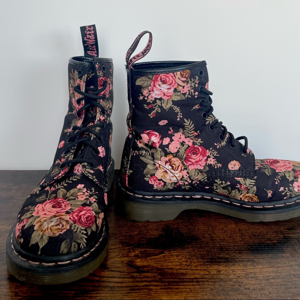 Rare Vintage-Look Floral 1460 Dr. Marten’s Canvas Boots